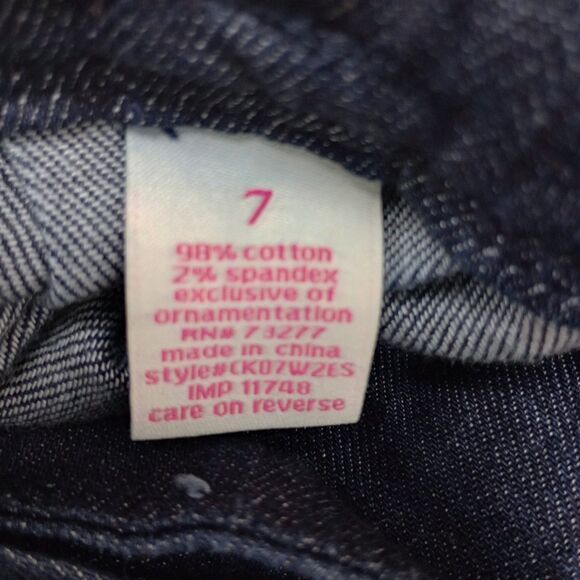 Vintage Candies Pleated Denim Mini Skirt. Sz 7 Studded Double Belt. Y2K side zip - Picture 6 of 10